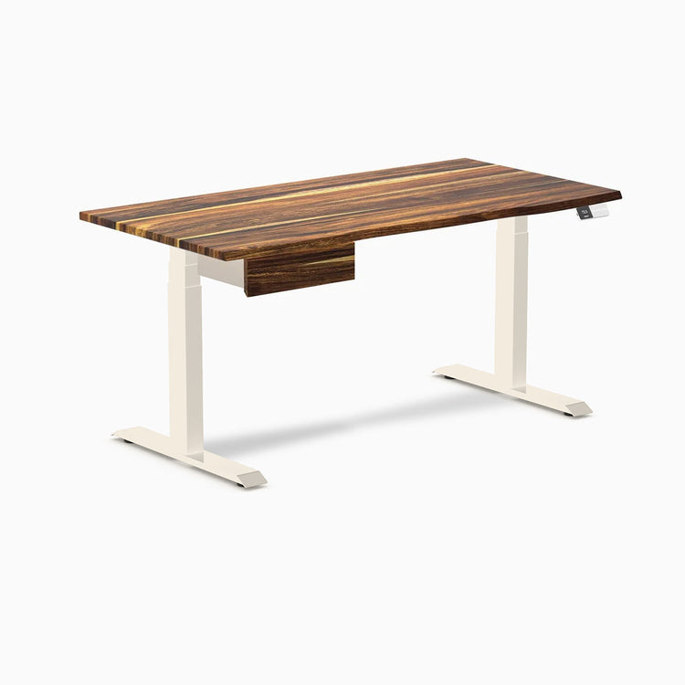 Desky Dual Hardwood Standing Desk With Drawer