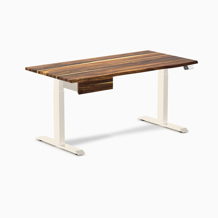 Desky Dual Hardwood Standing Desk With Drawer