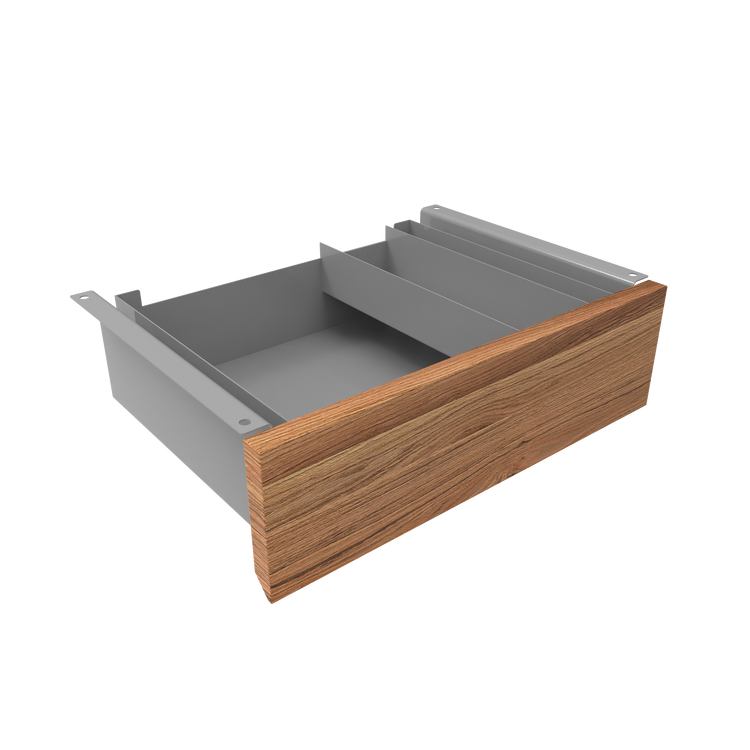 Desky Minimal Under Desk Drawer Grey Red Oak - Desky