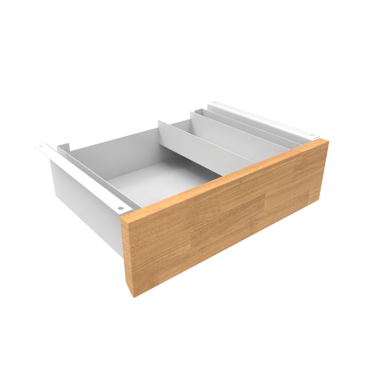 Desky Minimal Under Desk Drawer White Light Oak Rubberwood - Desky