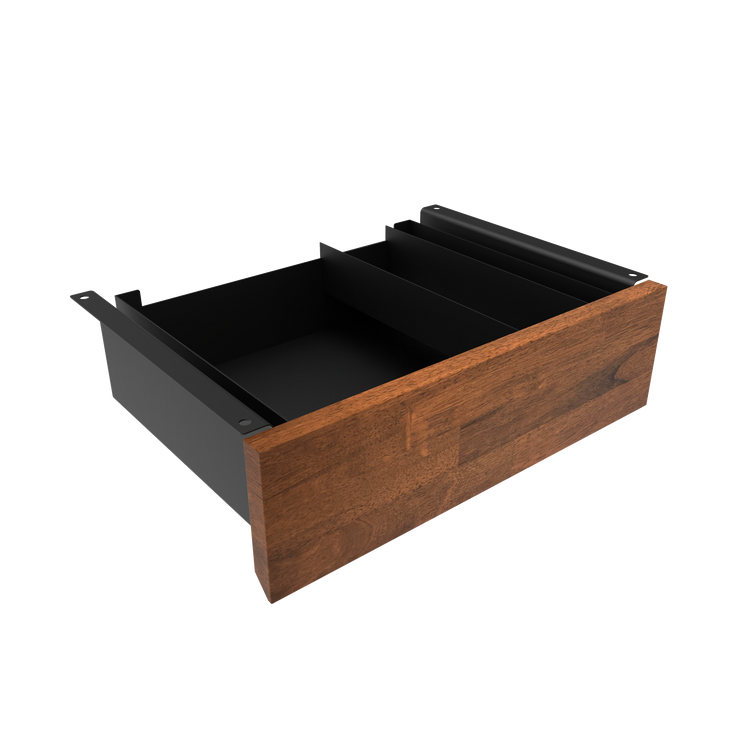 Desky Minimal Under Desk Drawer Black Walnut Rubberwood - Desky