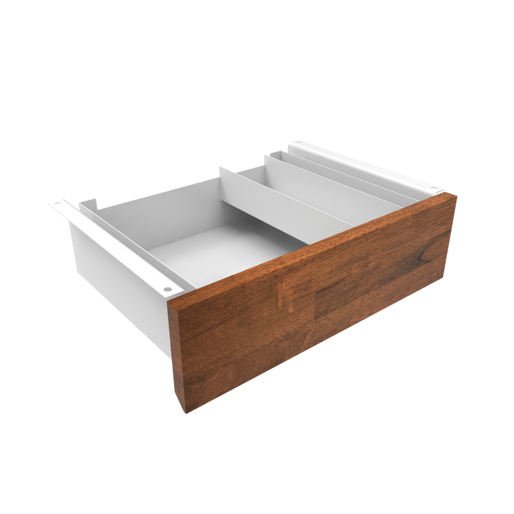 Desky Minimal Under Desk Drawer White Walnut Rubberwood - Desky