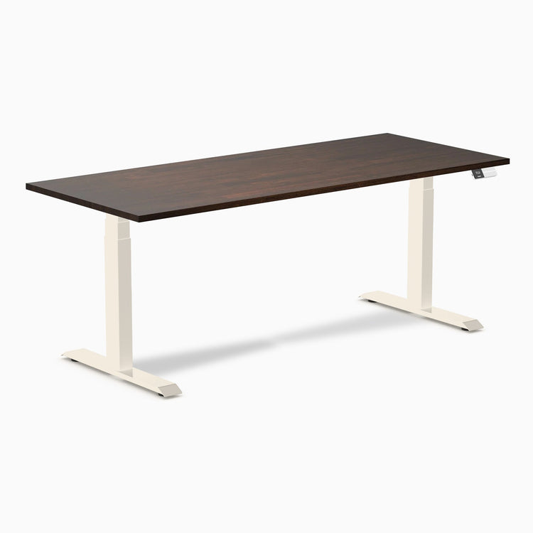 Desky Dual Rubberwood Sit Stand Desk