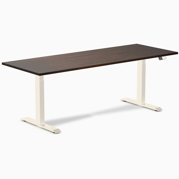 Desky Dual Rubberwood Sit Stand Desk