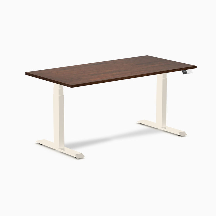 Desky Dual Rubberwood Sit Stand Desk
