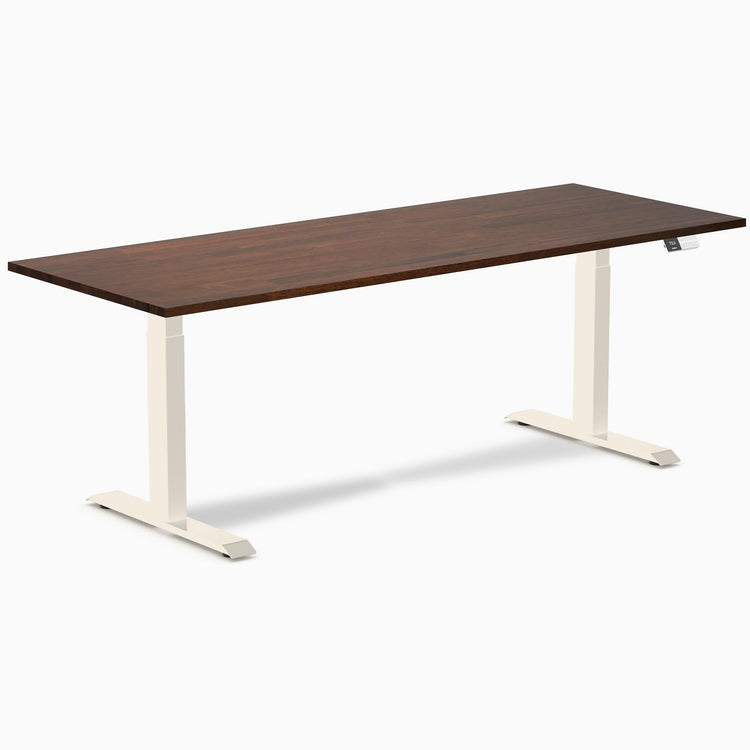 Desky Dual Rubberwood Sit Stand Desk