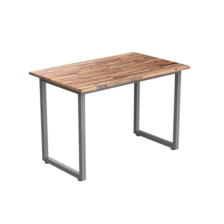 Desky Fixed Office Side Table Acacia Grey - Desky