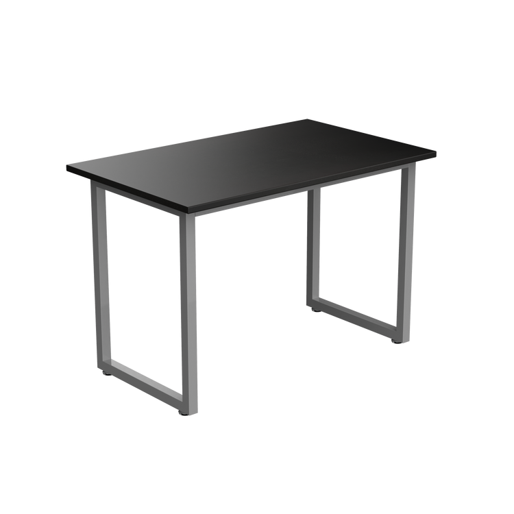 Desky Fixed Office Side Table Black Grey - Desky