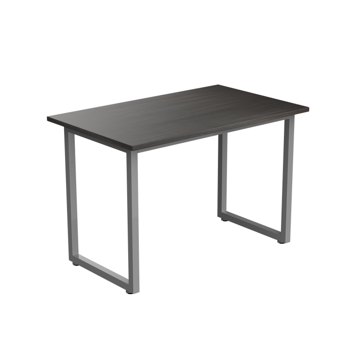 Desky Fixed Office Side Table Burnished Wood Grey - Desky