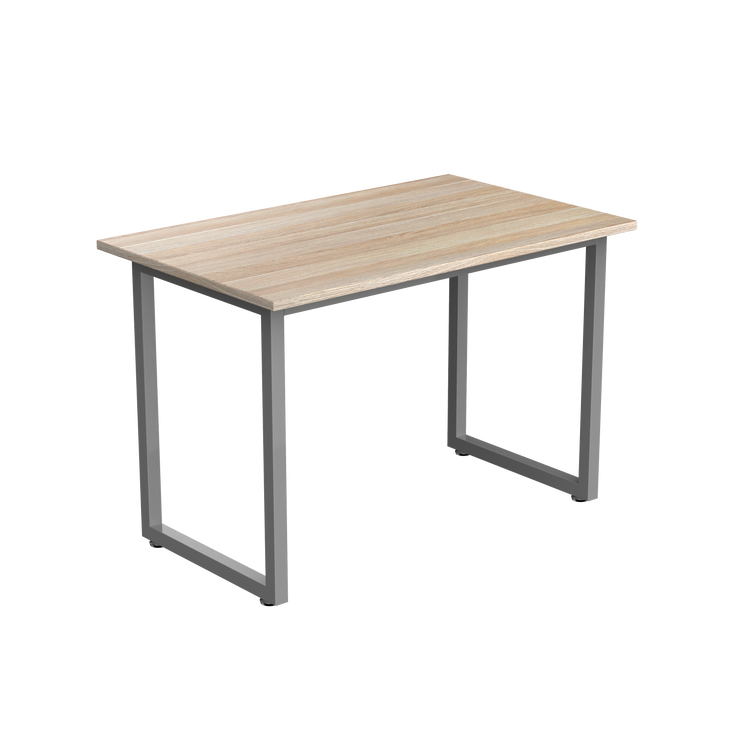 Desky Fixed Office Side Table Classic Oak Grey - Desky