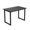 Desky Fixed Office Side Table Dark Bamboo Matte Black - Desky