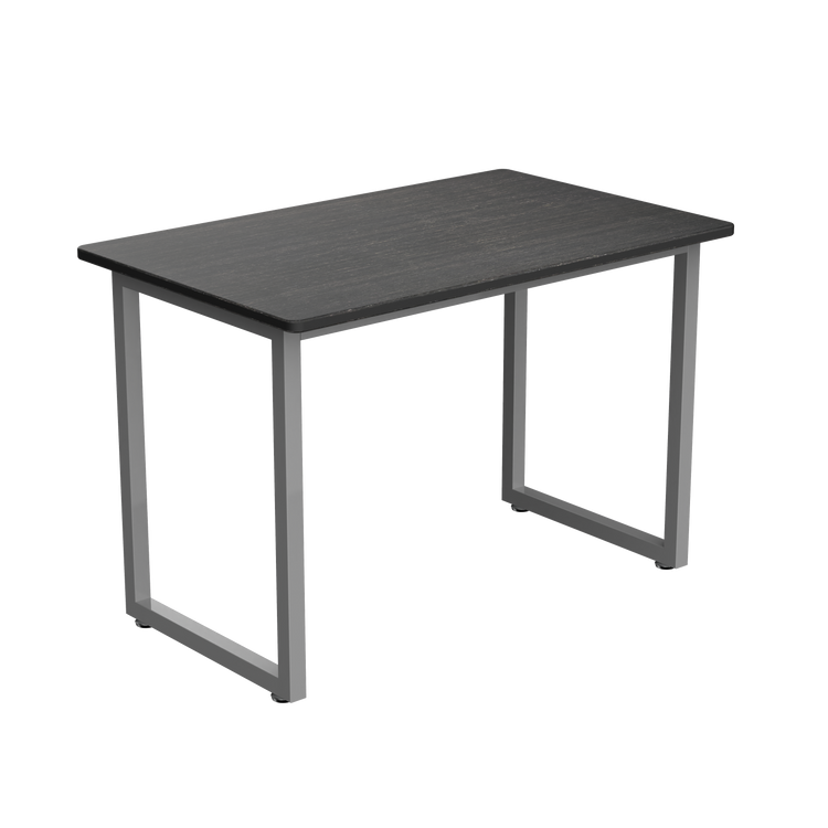 Desky Fixed Office Side Table Dark Bamboo Grey - Desky