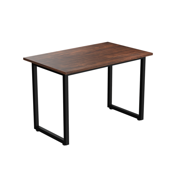 Desky Fixed Office Side Table Rustic New Zealand Pine Matte Black - Desky