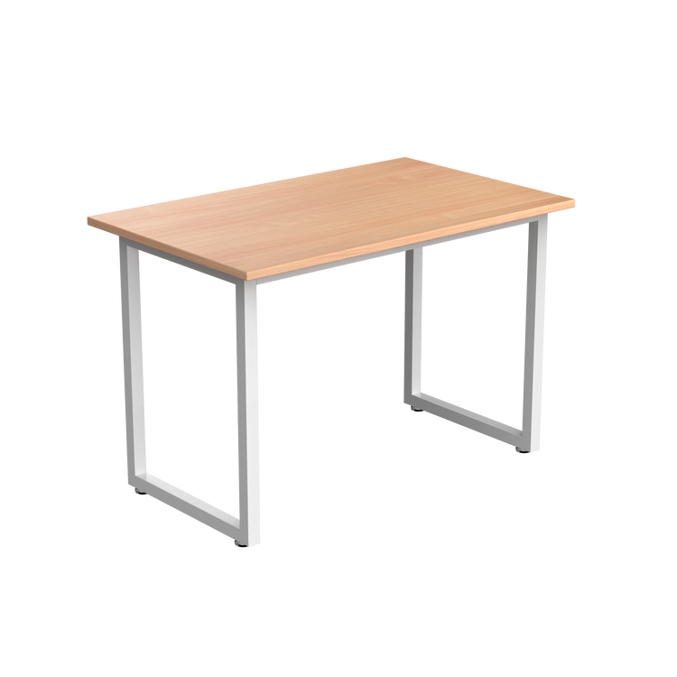 Desky Fixed Office Side Table White White - Desky