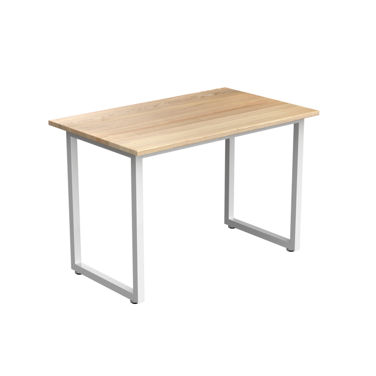 Desky Fixed Office Side Table White Ash White - Desky