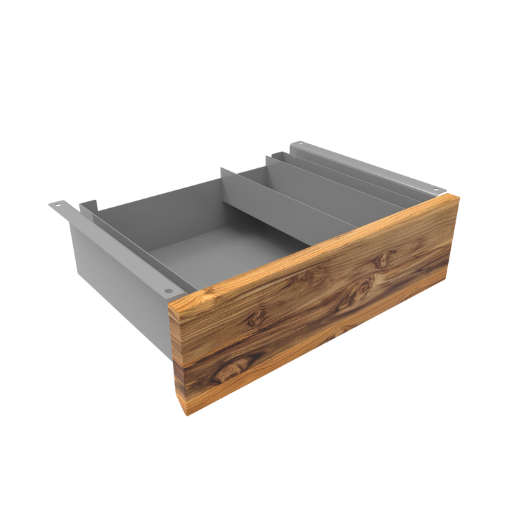 Desky Minimal Under Desk Drawer Grey Teak - Desky