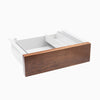Desky Minimal Under Desk Drawer - Walnut Hardwood White Frame