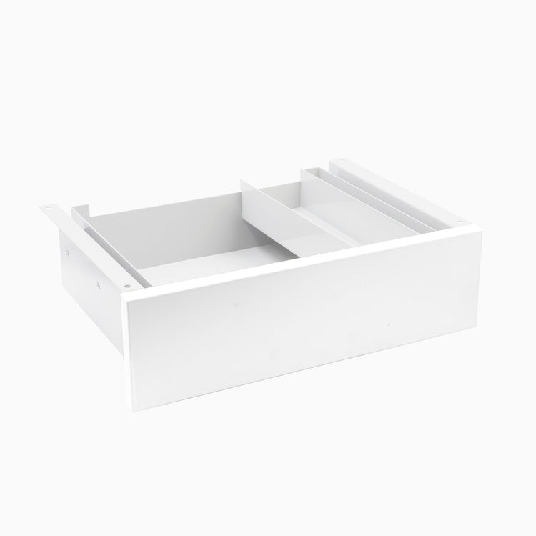 Desky Minimal Under Desk Drawer - White Melamine White Frame