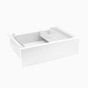 Desky Minimal Under Desk Drawer - White Melamine White Frame