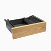 Desky Minimal Under Desk Drawer - White Oak Hardwood Space Grey Frame