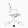 Height adjustable office desk chair white