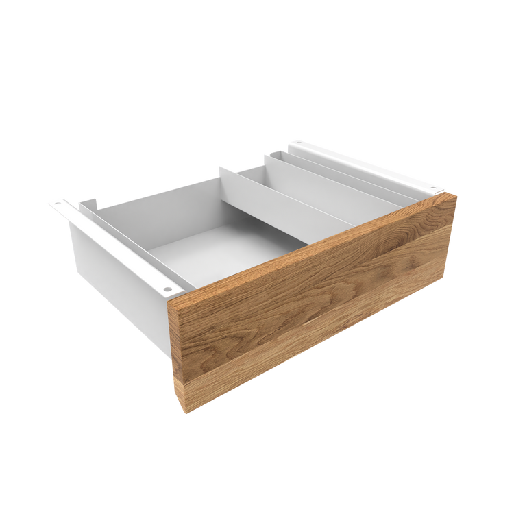 Desky Minimal Under Desk Drawer White White Oak - Desky