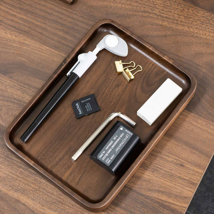 Desky Wooden Desk Accessories-Desk Organisers-Desky-Full Set Accessories-Rubberwood Walnut-DeskyÌâå¨ Australia