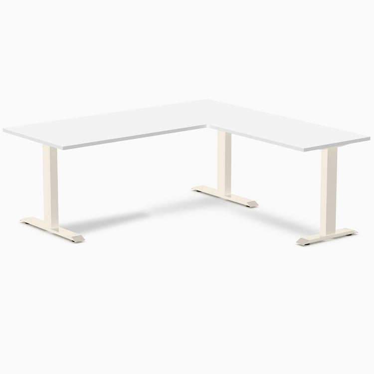 Desky Zero Melamine L-Shape Office Desk