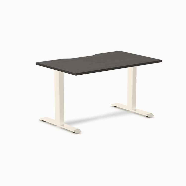 Desky Zero Scalloped Melamine Office Desk