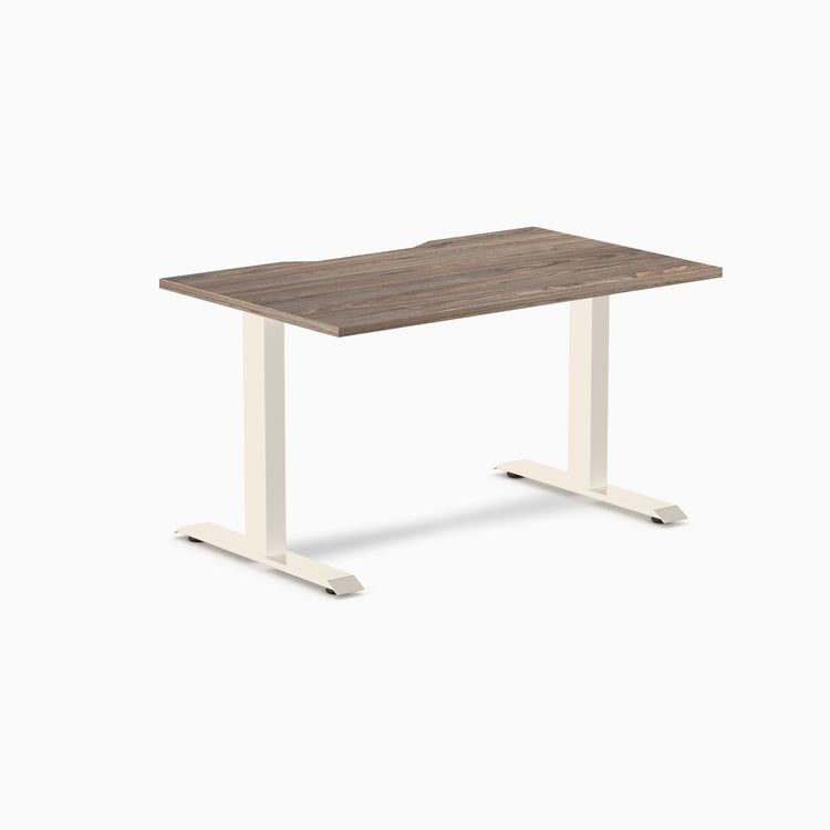 Desky Zero Scalloped Melamine Office Desk