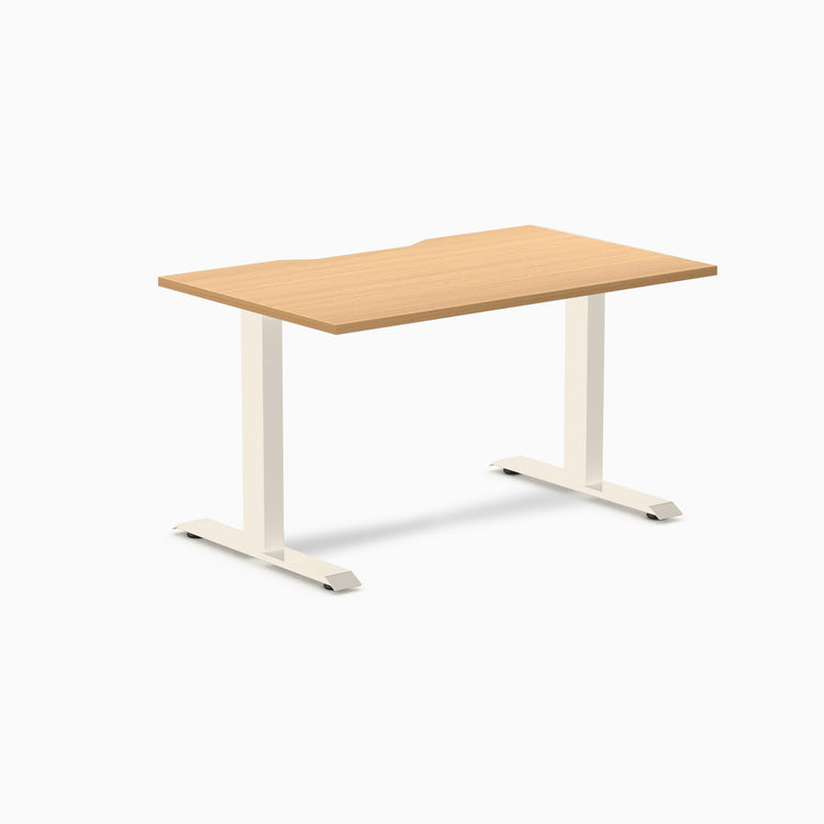 Desky Zero Scalloped Melamine Office Desk