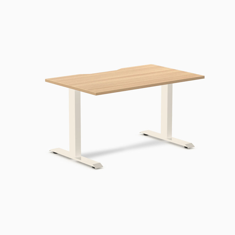 Desky Zero Scalloped Melamine Office Desk