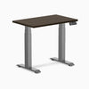 Desky Dual Mini Bamboo Sit Stand Desk-Dual Desks-Desky-Dark Bamboo-800x500mm-Space Grey-Desky® Australia