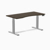 Desky Dual Ergo Edge Sit Stand Desk-Dual Desks-Desky-Dark Bamboo-1500x750mm-Grey-DeskyÌâå¨ Australia