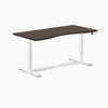 Desky Dual Ergo Edge Sit Stand Desk-Dual Desks-Desky-Dark Bamboo-1500x750mm-White-DeskyÌâå¨ Australia