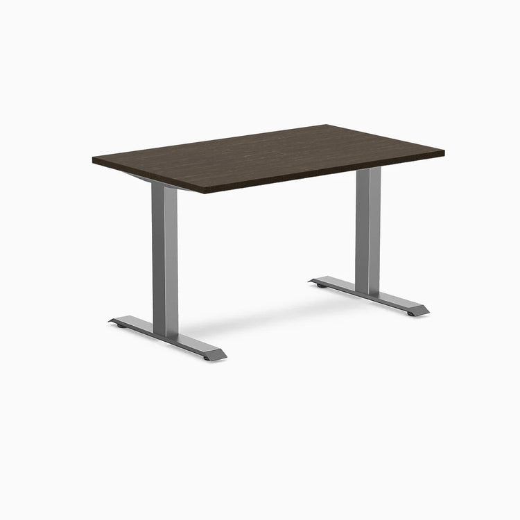 Desky Zero Bamboo Office Desk-Desks-Desky-Dark Bamboo-1200x750mm-Space Grey-Desky® Australia