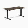 Desky Zero Ergo Edge Office Desk-Desks-Desky-Dark Bamboo-1500x750mm-Matte Black-Desky® Australia