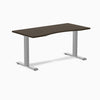 Desky Zero Ergo Edge Office Desk-Desks-Desky-Dark Bamboo-1500x750mm-Grey-Desky® Australia