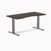 Desky Zero Ergo Edge Office Desk-Desks-Desky-Dark Bamboo-1500x750mm-Space Grey-Desky® Australia