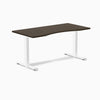 Desky Zero Ergo Edge Office Desk-Desks-Desky-Dark Bamboo-1500x750mm-White-Desky® Australia