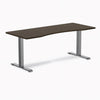 Desky Zero Ergo Edge Office Desk-Desks-Desky-Dark Bamboo-1800x750mm-Space Grey-Desky® Australia