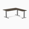 Desky Zero Bamboo L-Shape Office Desk-Desks-Desky-Dark Bamboo-1500x750x1550x500mm-Space Grey-Desky® Australia
