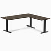Desky Zero Bamboo L-Shape Office Desk-Desks-Desky-Dark Bamboo-1800x750x1750x600mm-Matte Black-Desky® Australia