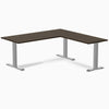 Desky Zero Bamboo L-Shape Office Desk-Desks-Desky-Dark Bamboo-1800x750x1750x600mm-Grey-Desky® Australia