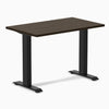 Desky Zero Mini Bamboo Office Desk-Fixed Desks-Desky-Dark Bamboo-1000x600mm-Matte Black-Desky® Australia