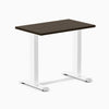 Desky Zero Mini Bamboo Office Desk-Fixed Desks-Desky-Dark Bamboo-800x500mm-White-Desky® Australia