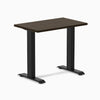 Desky Zero Mini Bamboo Office Desk-Fixed Desks-Desky-Dark Bamboo-800x500mm-Matte Black-Desky® Australia
