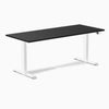 Electric Dual melamine sit stand desk black desktop - Desky