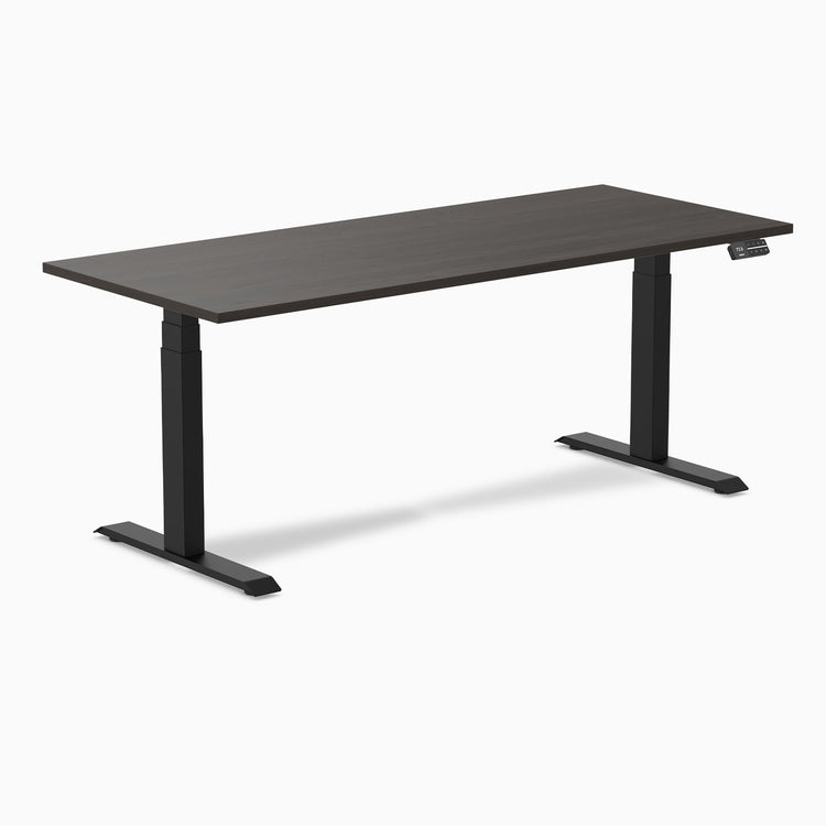 Electric Dual melamine sit stand desk burnished desktop - Desky