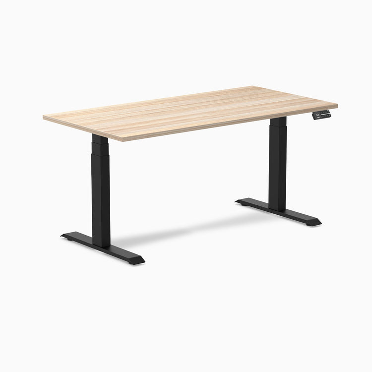 Electric Dual melamine sit stand desk classic oak desktop - Desky